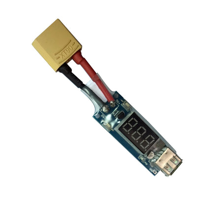 2-8S LiPo Battery Voltage Display Charger Converter XT60 T Plug to Micro USB Board