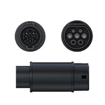 LinkMejor Type 1 to Type 2 AC Charging Adapter AC 110V-250V 32A MAX EV Charger Adapter SAE J1772 To IEC 62196-2 Car Accessories