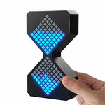 LinkMejor Matrix Electronic Hourglass Rechargeable USB Timer Adjustable Brightness Desk Clock 1-30 Minutes ABS Material Modern Design with Gravity Sensor