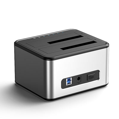 Blueendless HD07A Dual Bay External Hard Drive Dock USB3.0 High Speed for 2.5/3.5-Inch Hard Drives Offline Cloning Data Backup Up to 40TB Capacity Plug and Play Mobile HDD Dock