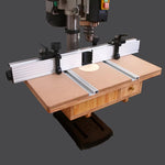 LinkMejor Drill Press Table Fence Aluminum Alloy 715mm 920mm Dust Collection Efficient Woodworking Positioning Tool