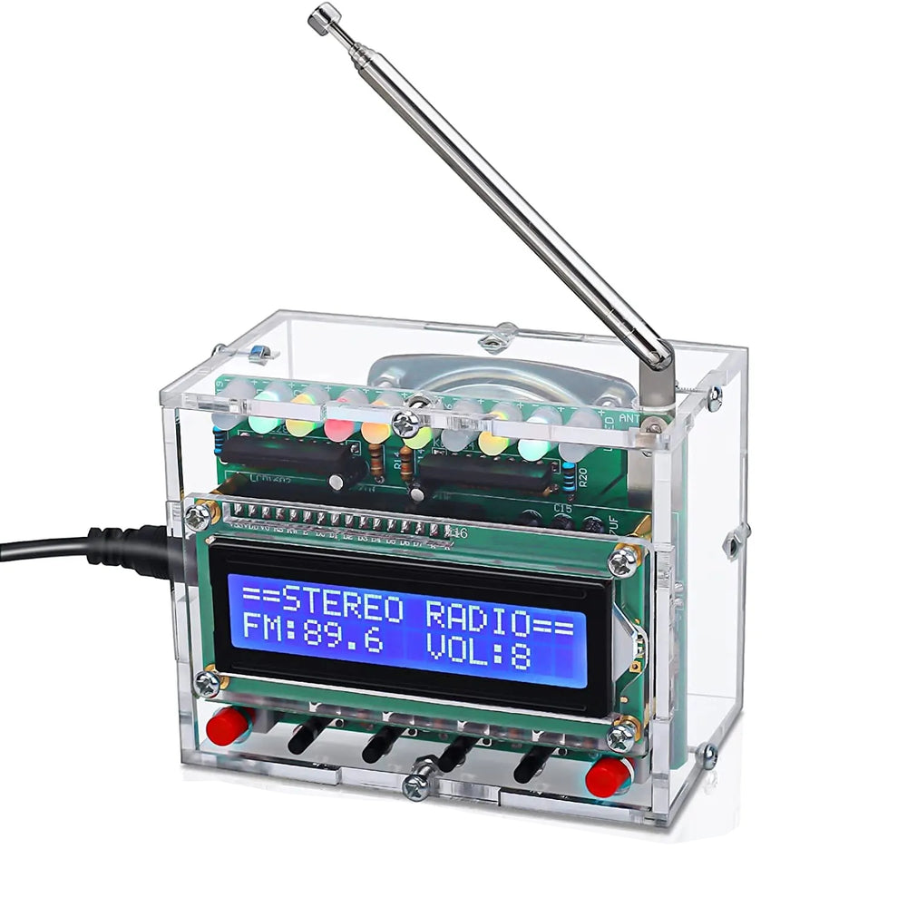 LinkMejor® DIY Radio Electronic Kit Parts 51 Single-chip FM Digital Sound Machine
