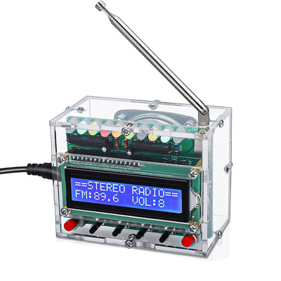 LinkMejor® DIY Radio Electronic Kit Parts 51 Single-chip FM Digital Sound Machine