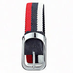105/115/125cm Tricolor Elastic Braided Belt for Men Women Casual Trousers Belt with Alloy Pin Buckle