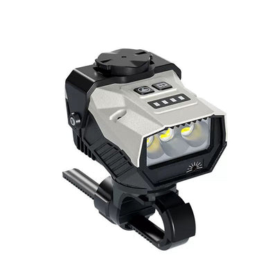 LinkMejor Overhang Bike Headlight with Remote Control, 1300 Lumens, Dual Distance Beam, USB-C Rechargeable & IPX6 Waterproof, for Night Riding