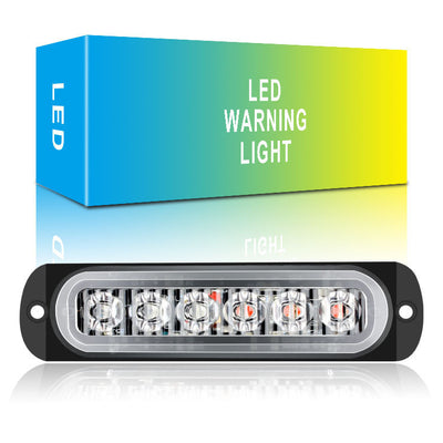 12-24V Universal 6 LED Side Marker Signal Flashing Light LED Car Warning Flashing Light Motorcycle Pickup