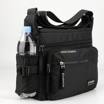 Waterproof Nylon Men Crossbody Bag Large Capacity Multiple Pockets Zipper Shoulder Bag Fashion Casual Outdoor Travel Messenger Bag