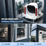 K14 WiFi Window Security Camera 1080P Full HD Wide-Angle Lens Full-Color Night Vision Motion Two-Way Audio 24/7 Runtime Remote Monitor Smart Surveillance Camera for Home Office