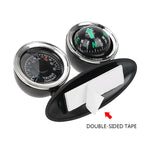 2 in 1 Car Ornaments Compass with Thermometer Direction Dashboard Ball for Cars Trucks SUVs