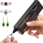 Professional Diamond Tester Pen Portable Electronic Diamond Identifier Fast and Accurate Testing for Jewelry Jade Rub with LCD and LED Indicators
