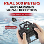 LinkMejor V18 GPS Intelligent 3 Silos Fishing Bait Boat 12000mAh Battery 500M Fixed Point Bait Boat LCD Screen Remote Control GPS Positioning Automatic Return Delivery Fishing Bait Boat