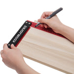 LinkMejor Signature Precision Square Right Angle Ruler 300mm Guaranteed T Speed Measurements Ruler for Measuring and Marking Woodworking Carpenters Aluminum Alloy Framing Professional Carpentry Use