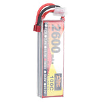 LinkMejor Power 14.8V 2600mAh 100C 4S LiPo Battery T Plug for RC Car