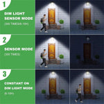 IPRee 118LED 3 Color Temperature Solar Lights Outdoor Clip-on Motion Sensor Lights 3 Mode IP65 Waterproof Security Light For Fence,Deck,Wall,Garage,Patio