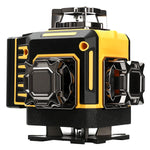 New 16 Lines 4D Laser Level Remote Control 4 Colors Beam 360° Horizontal ＆ Vertical Powerful Lines Laser Levels Power Display 2 Batteries