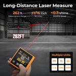 EU Direct CIGMAN CD-80 Laser Tape Measure 80M Digital Measuring Device LCD Backlit Rechargeable USB-C Tilt Angle Measurement Multiple Modes Precision Tool