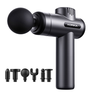 LinkMejor V19 Fascia Gun 6 Speeds Adjustable 6 Massage Heads Massager Gun Relieve Fatigue Muscle Relaxation 1200mAh