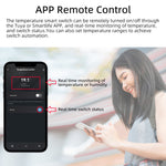 Tuya WiFi Smart Switch Temperature Humidity Dry Contact 10A AC85-265V DC7-32V App Remote Real-Time Monitoring Timer Schedule Smart Home Automation Voice Control with Alexa Google Assistant