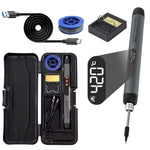 Wireless USB Soldering Iron 8W Adjustable Temperature 300-450°C Type-C Charging High-Capacity Battery Quick Heating Portable Soldering Tool with Accessories