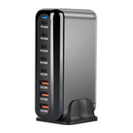 [GaN Tech]LinkMejor YMX-908-600W 600W 8-Port USB PD Charger 5USB-C+3USB-A QC PD Fast Charging Desktop Charging Station EU Plug US Plug for iPhone 16 16 Pro 15 14 13 Pro Max for Huawei Mate XT for Xiaomi 15pro