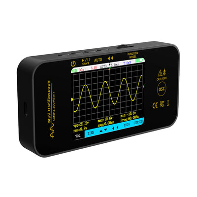 LinkMejor OT5 50MHz Mini Oscilloscope Single Channel 200MSa/s Sampling Rate Portable Digital Signal Analyzer USB Powered Compact Design