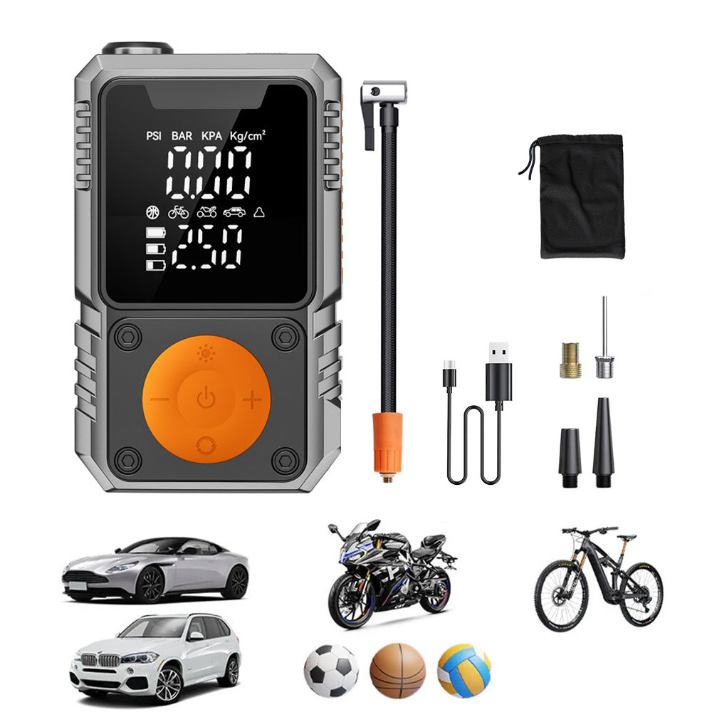 LinkMejor ST-9656A Wireless Air Pump Tire Inflator Portable Inflatable Compressor Digital LCD Display High-power for Car Motorcycle Ball Fast Inflation
