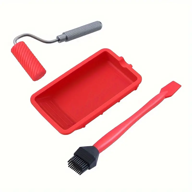 LinkMejor Silicone Glue Roller and Tray Carpenter Woodworking Glue Applicator Kit