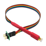 LinkMejor Chip Programming Probe 8x6/6x5 Burn Write Probe 1.27mm Pitch 3D-Shaped Handheld Block 2x4Pin Cable with Elastic Stopper