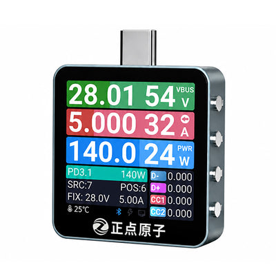 LinkMejor C2 USB Power Meter 0-240W Type-C Voltage Current Capacity Tester Charging Monitor