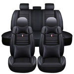 5 Seats Universal Car Seat Covers Deluxe PU Leather Seat Cushion Full Set Cover