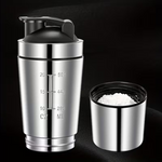 IPRee Stainless Steel Protein Shaker Double Layer Cup Portable Fitness Sports Mug Nutrition Shakers Cup Water Bottles Water Cup Portable Shakers Kettle