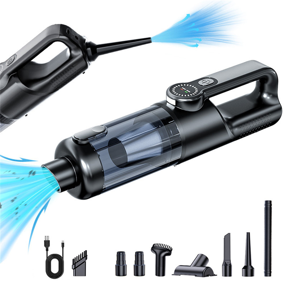 Suitu ST-126Plus High Power Handheld Vacuum Cleaner 18000Pa Suction 6000mAh Battery Rechargeable Cordless Mini Air Duster LED Display Portable for Car Home Office Cleaning Pet Hair Removal