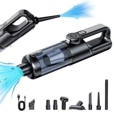 Suitu ST-126Plus High Power Handheld Vacuum Cleaner 18000Pa Suction 6000mAh Battery Rechargeable Cordless Mini Air Duster LED Display Portable for Car Home Office Cleaning Pet Hair Removal