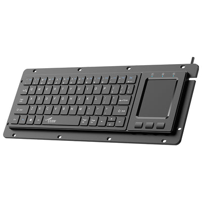 LinkMejor DS-9898 Trackball Touch Industrial Keyboard 64-Key USB Integrated Touchpad Gesture Control Keyboards for CNC PC