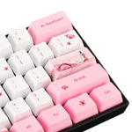 LinkMejor 72 Keys Girl Keycap Set OEM Profile PBT Sublimation Keycaps for Mechanical Keyboards