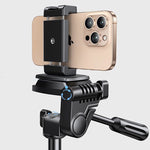 LinkMejor LP897 1.75M Telescopic Floor Mobile Phone Stand bluetooth Tripod Selfie Stick Anti-shake Gimbal Aluminum Alloy Mount Stand for Live Streaming Video Shooting