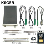 LinkMejor Soldering Station Controller For C210 C245 T12 Iron Tips AC 100-240V TFT 2.0 Inch Display