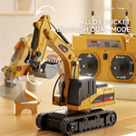 Z6750/Z6752/Z6753 RTR 1/64 2.4G Mini RC Car Alloy Forklift Excavator Dump Truck Support App Remote Controlled LED Light Sound Engineering Vehicle Two Speed Desktop Toys Model Collection Gift For Boys