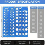 Twist-On Metal Nut & Bolt Thread Checker Set 21 Inch & 17 Metric Sizes Easy Sorting & Identification Gauge for Nuts and Bolts