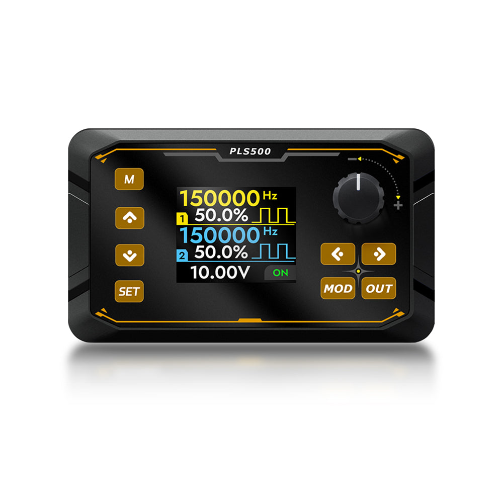 LinkMejor PLS500 Pulse Signal Generator 1Hz-500kHz High Precision Dual Channel Adjustable Frequency Duty Cycle Phase