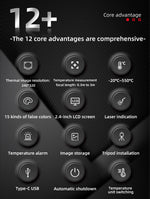 LinkMejor HX4 Infrared Thermal Imaging Camera 240x320 Resolution -20°C to 550°C Adjustable Emissivity Rechargeable Battery Portable Professional Temperature Measurement