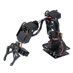 6DOF Robot Mechanical Arm Clamp Claw Kit Industrial Manipulator Metal Gear 180 Degree Rotation Aluminum Frame Educational Robotics Teaching