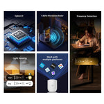 LinkMejor SNZB-06P Smart Home Zigbee3.0 Human Presence Sensor Microwave Radar Detection Smart Body PIR Detector Work with IFTTT Alexa Google Home