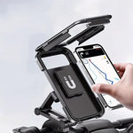 LinkMejor Universal Waterproof Bike Phone Bracket Navigation GPS Support 360° Adjustable Touch Screen Shockproof Bicycle Holder for 4.7-7.2 inch Phones MTB Bike Road Bike
