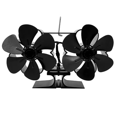12 Blades Fireplace Fan Heat Powered Stove Eco-Friendly Fan Wood Burn Fan Portable Heater Efficient Oven Fan No Electricity