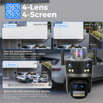LinkMejor WF114 8MP 4K WiFi IP Camera Outdoor 8x Zoom Four Lens & Three Screen Auto Tracking Home Security CCTV Surveillance camera