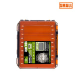 LinkMejor 10 Compartments Small Double Fishing Tackle Box Portable Handle Lure Baits Container Y-slot Storage Organizer