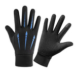 LinkMejor Winter Waterproof Cycling Gloves Outdoor Sports Running Motorcycle Ski TouchScreen Fleece Gloves Non-slip Warm Full Finger for Riding Climbing Skiing Hiking Fishing