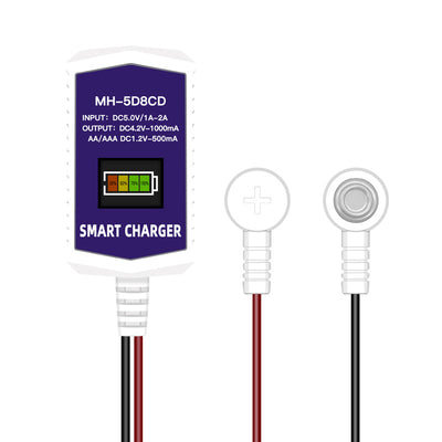 MH-5D8CD Smart Magnetic USB Charger Type-C Fast Charging Compatible 18650 21700 Battery Compact Portable Battery Tester with LCD Display