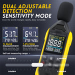 LinkMejor FDM01 High-Precision Digital Noise Decibel Meter 31.5Hz-8.5KHz Range 30-130dB Fast Slow Response Top Rated Acoustic Analysis Tool